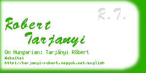 robert tarjanyi business card
